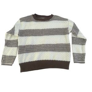 Women’s brown and white sweater